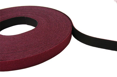 RIP-TIE WrapStrap 0.5 inch, plenum rated, cranberry (75 feet roll)