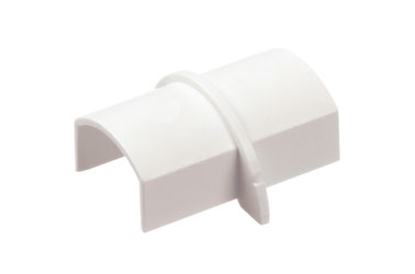 D-LINE CP2010W 1/2-ROUND SMOOTH-FIT COUPLER, For 20 x 10mm trunking, white