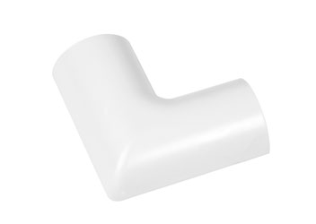 D-LINE FLFB3015W 1/2-ROUND CLIP-OVER FLAT BEND, For 30 x 15mm trunking, white