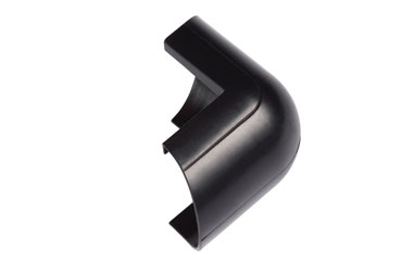 D-LINE FLEB3015B 1/2-ROUND CLIP-OVER EXTERNAL BEND, For 30 x 15mm trunking, black