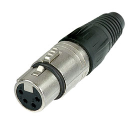 NEUTRIK NC4FX XLR Female cable connector, nickel shell, silver contacts