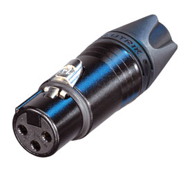 NEUTRIK NC3FXX-14-B-D XLR Female cable, large chuck