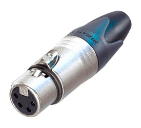 NEUTRIK NC4FXX XLR Female cable connector, nickel shell, silver-plated contacts