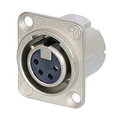 NEUTRIK NC4FD-LX-0 XLR Female panel connector, nickel shell, silver contacts, no latch