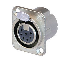 NEUTRIK NC7FD-LX XLR Female panel connector, nickel shell, silver contacts