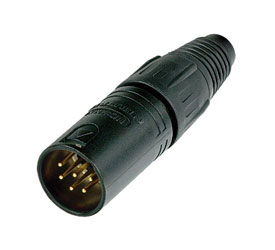 NEUTRIK NC6MX-B XLR Male cable connector, black shell, gold contacts