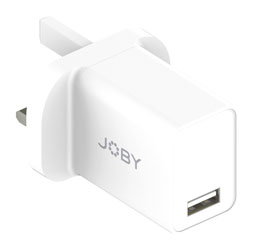 JOBY WALL CHARGER USB-A UK, 12W, 2.4A, white