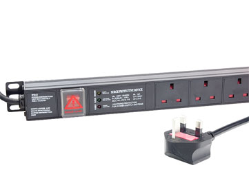 CANFORD PDU Economy, vertical, 8-way, UK, surge protected