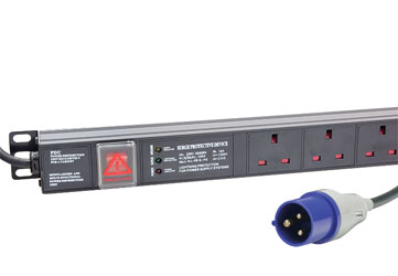 CANFORD PDU Economy, vertical, 12-way UK, 32A plug, surge protected