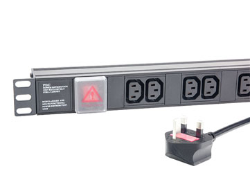 CANFORD PDU Economy, 1U horizontal, 8-way IEC, UK 3 pin plug