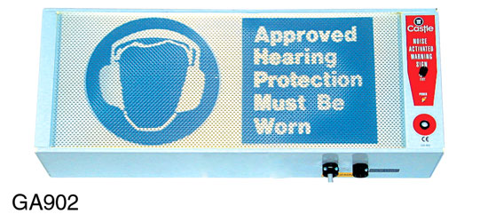 CASTLE GA902 NOISE ACTIVATED WARNING SIGN