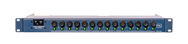 TSL PDU14C-20A AC MAINS DISTRIBUTION UNIT 1x 20A PowerCON inlet, 14x IEC outlets