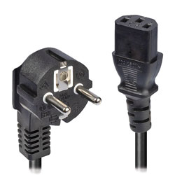 LINDY 30336 MAINS POWER CABLE IEC C13 to SCHUKO, 3m, black