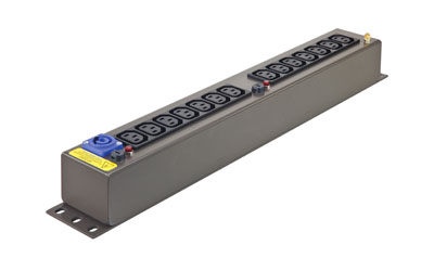 CANFORD MDS2 AC MAINS POWER DISTRIBUTION STRIP 20A, 14x IEC, Powercon, dark grey