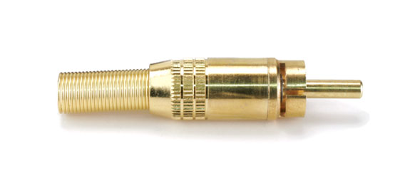 DELTRON 331 RCA (PHONO) PLUG Gold shell, gold contacts