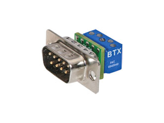 BTX CD-DB9MEZBR D-SUB 9 pin male, panel mount, micro screw terminal