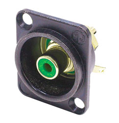 NEUTRIK NF2D-B-5 RCA (phono) panel connector, green