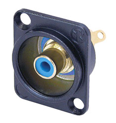 NEUTRIK NF2D-B-6 RCA (phono) panel connector, blue