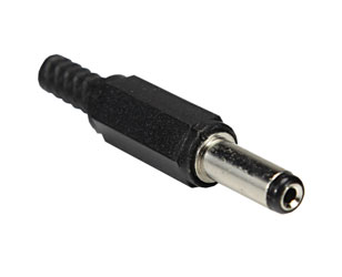 DC CONNECTOR Female cable, 2.1mm, 14mm shaft