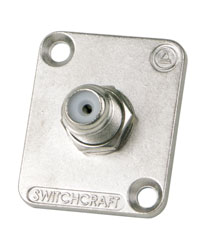 SWITCHCRAFT EHFF F-type female-female feedthrough, nickel