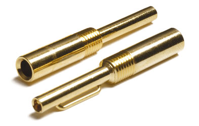 4mm PLUG Gold, 3.8mm crimp termination