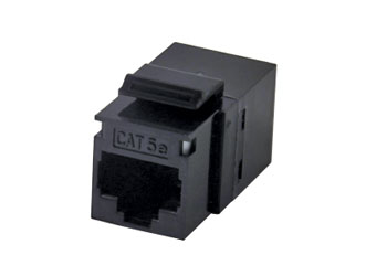 TUK KEYSTONE RJ45 BACK-TO-BACK COUPLER Cat5E, black (pack of 24)