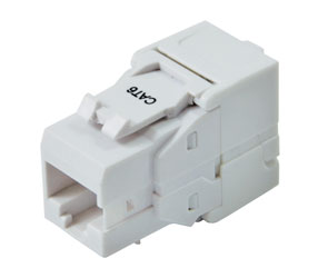 TUK KEYSTONE RJ45 IDC SOCKET Cat6 tool-less, white