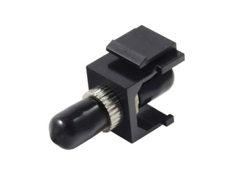 TUK KEYSTONE FIBRE COUPLER ST to ST, multi mode, simplex, black/black