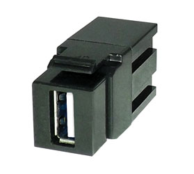 TUK KEYSTONE COUPLER USB 3.0 A-female to A-female, black