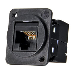 TUK D-SERIES KEYSTONE RJ45 IDC SOCKET Cat5E, tool-less, black