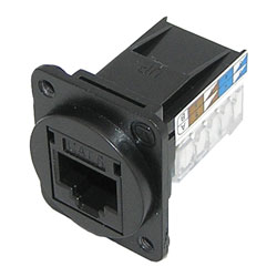 TUK D-SERIES KEYSTONE RJ45 IDC SOCKET Cat6, Krone, unshielded, black