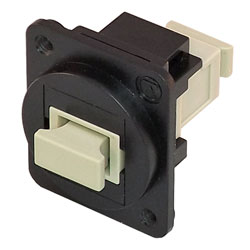 TUK D-SERIES KEYSTONE FIBRE COUPLER SC to SC, multi mode, simplex, black/beige