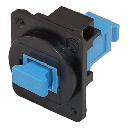 TUK D-SERIES KEYSTONE FIBRE COUPLER SC to SC, single mode, simplex, black/blue