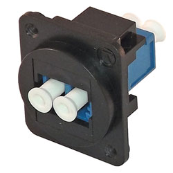 TUK D-SERIES KEYSTONE FIBRE COUPLER LC to LC, single mode, duplex, black/blue