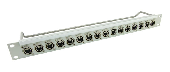 CANFORD XLR TERMINATION PANEL 1U 1x16 Neutrik XLRF, grey