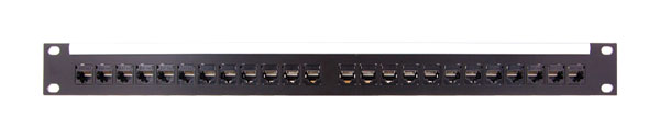 CANFORD CAT5E RJ45 PRO-STECKFELD 1HE, 1x24, FEEDTHROUGH, ungeschirmt, schwarz