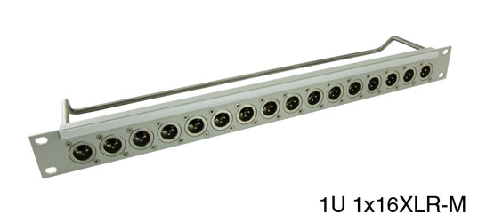 CANFORD CONNECT XLR TERMINATION PANEL 1U 1x16 Canford XLRM, grey