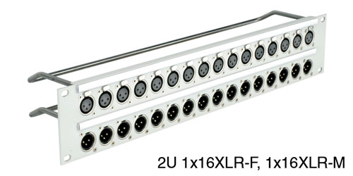 CANFORD CONNECT XLR TERMINATION PANEL 3U 3x16 Canford XLRF, grey