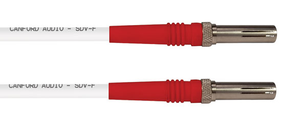 CANFORD MUSA 3G HD PATCHCORD 600mm, White with red strain relief