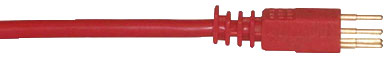 GHIELMETTI 673.910.269.02 GMK 313/60 PATCHCORD AES/EBU digital & mono analogue, 600mm, red