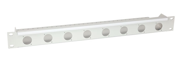CANFORD OPTICALCON PANEL Flat 1U, 8x D-Series cutout, grey
