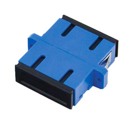 SC SM DUPLEX PANEL COUPLER, Blue (also fits LC quad panel cutout)