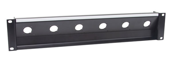 CANFORD TAILBOARD-ANSCHLUSSFELD geneigt, 2HE, 6x Lemo SMPTE FMW / FXW Stecker, schwarz