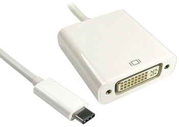ADAPTER USB Type C male - DVI female, 15cm