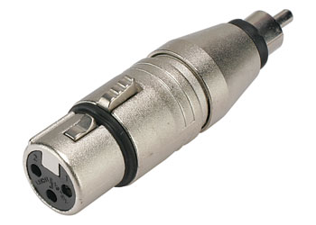 ADAPTER 3FX-PHM 3-pin XLR female - RCA (phono) male