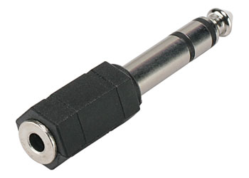 ADAPTER 3MJS-3P 3-pole 3.5mm jack socket - 3-pole 6.35mm jack plug