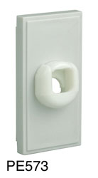 RPP EASYCLIP MODULE PE573 Cable outlet, half module, white