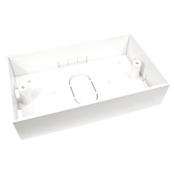 CANFORD AV PLASTIC SURFACE BOX Economy, 2-gang, 32mm deep, white