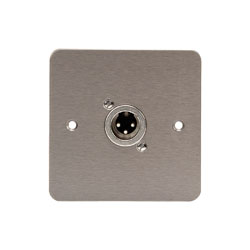 CANFORD CONNECTOR PLATE UK 1-gang, 1x XLR male, satin nickel