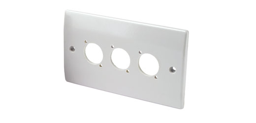 CANFORD P3 CONNECTOR PLATE 2-gang, 3 mounting holes, plastic